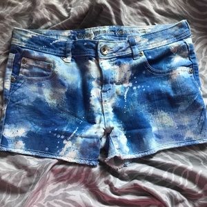 Girls Blue Tie-dye Justice jean Shorts